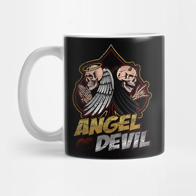 Angel or Devil skull faces by RockabillyM